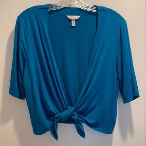 Turquoise Tie Crop Top